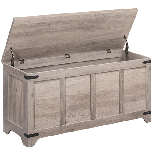 Storage Chest with Safety Hinges — Toy Box & Entryway Shoe Bench