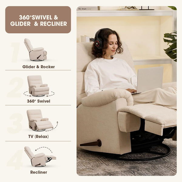 Swivel Glider Recliner Chair