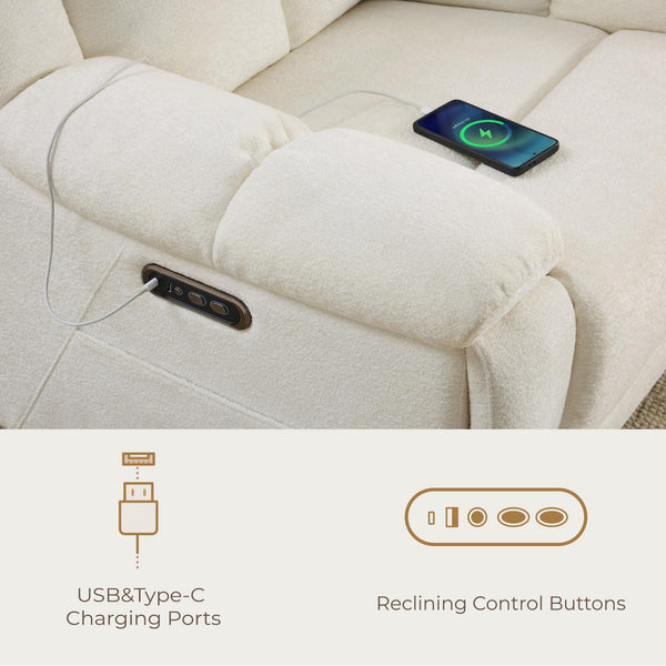 Oversized Power Recliner Chair with Bluetooth Speakers