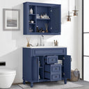 36-Inch Freestanding Bathroom Vanity Set with Sink and Mirror Cabinet
