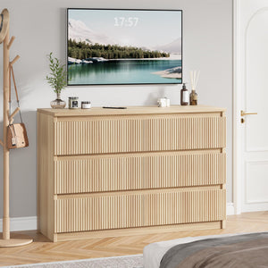 6-Drawer Fluted Dresser with Smooth-Glide Drawers