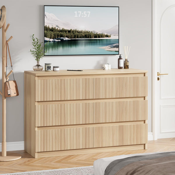 6-Drawer Fluted Dresser with Smooth-Glide Drawers