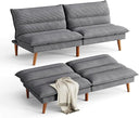 Corduroy Futon Sofa Bed with Adjustable Backrest