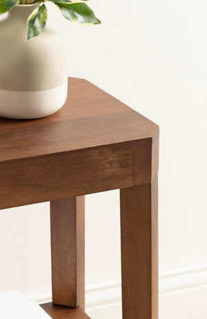 Two-Tier Mango Wood Side Table