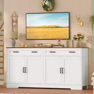 Buffet Cabinet with Storage, Drawers & Adjustable Shelves