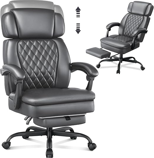 400lbs Big & Tall Executive Office Chair with Footrest