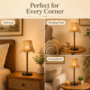 Bamboo Rechargeable LED Table Lamp with Remote