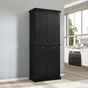 72" Tall Kitchen Pantry Cabinet with Drawer & Adjustable Shelves