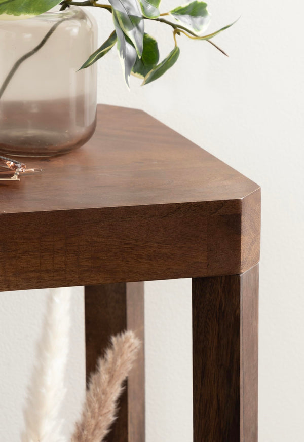Two-Tier Square Wood Accent Table