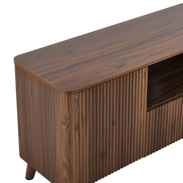 TV Stand for 80 Inch TV with Storage, Drawers & Adjustable Shelves
