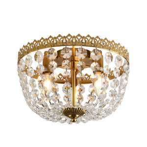 Crystal 3-Light Flush Mount Ceiling Chandelier