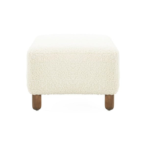Boucle Rectangular Ottoman Bench