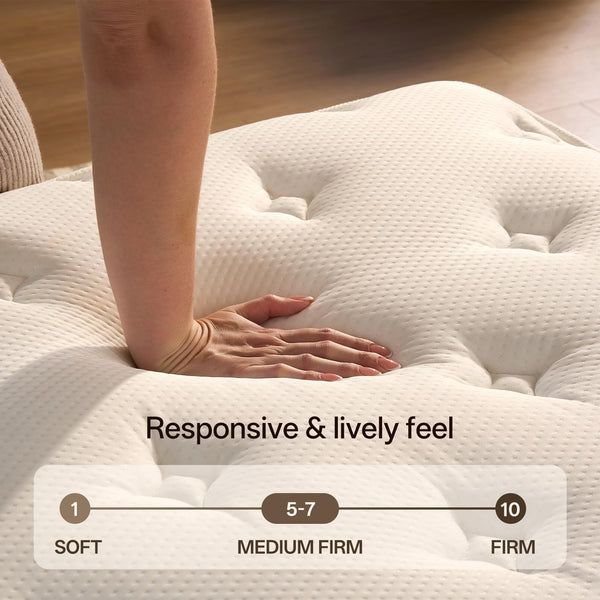 Hybrid Mattress 12 Inch Medium Plush with Gel Memory Foam & Pocket Coils