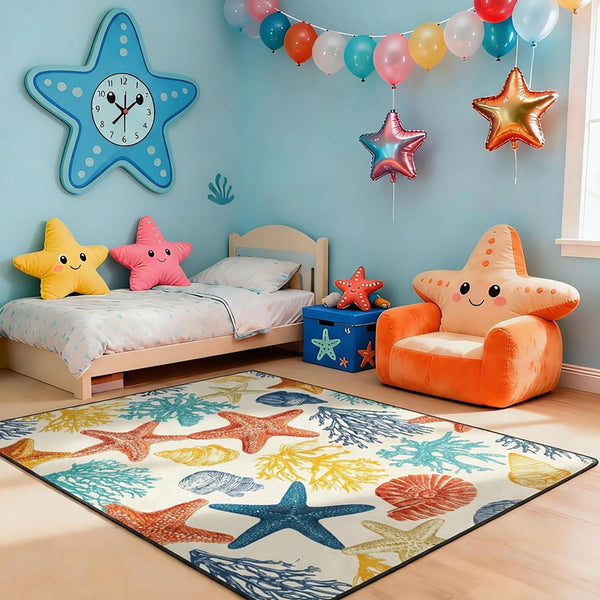 Kids Play Area Rug Non-Slip 5x7 Soft Low-Pile