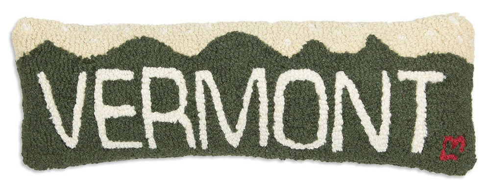 Hand-Hooked Wool Lumbar Throw Pillow
