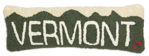 Hand-Hooked Wool Lumbar Throw Pillow