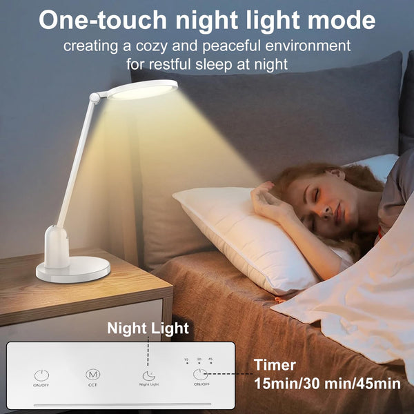 LED Desk Lamp with Dimming & Timer