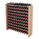 Pine Wood Freestanding Wine Rack