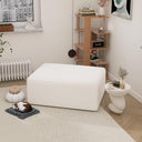 Oversized Corduroy Cloud Ottoman – Rectangle Pouf with 28D Foam