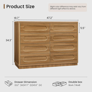 8-Drawer Dresser with Deep Storage – Wide Chest of Drawers for Bedroom & Closet