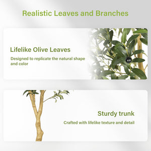 Faux Olive Tree with Weighted Planter