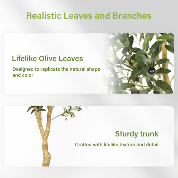 Faux Olive Tree with Weighted Planter
