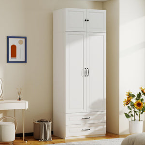 Extra Tall Wardrobe with Drawers & Top Cabinet