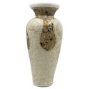 Tall Terracotta Floor Vase with Glass Mosaic – 24 x 10 Inches