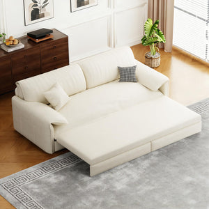 Queen Sleeper Sofa Bed – 3-in-1 Convertible Velvet Pull-Out Couch