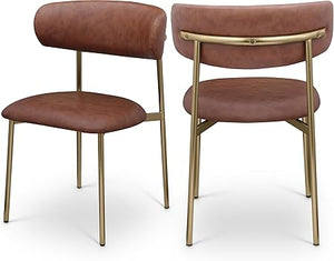 Vegan Leather Dining Chair Set of 2