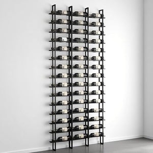 Wall Mounted Metal Wine Rack with Horizontal Bottle Storage