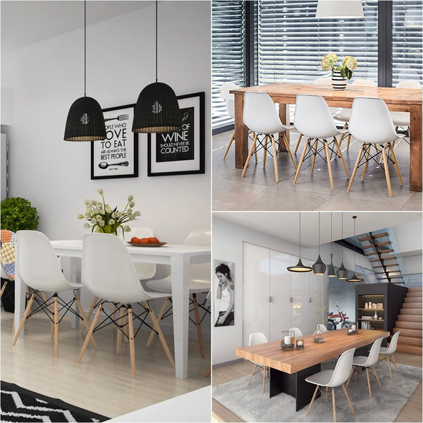 Mid-Century Modern Plastic Dining Chair – Set of 4