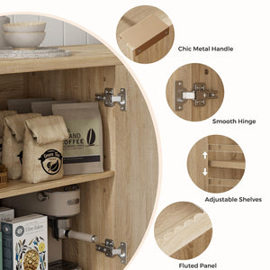 Buffet Cabinet with Adjustable Shelves & Doors