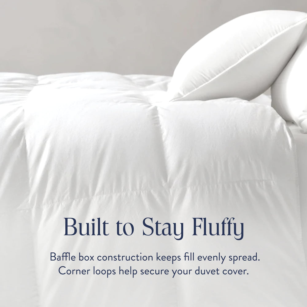 Lightweight Down Alternative Comforter – Cooling Cotton Sateen Duvet Insert