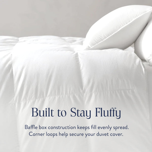 Lightweight Down Alternative Comforter – Cooling Cotton Sateen Duvet Insert