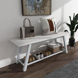 Industrial Storage Bench with Shoe Rack