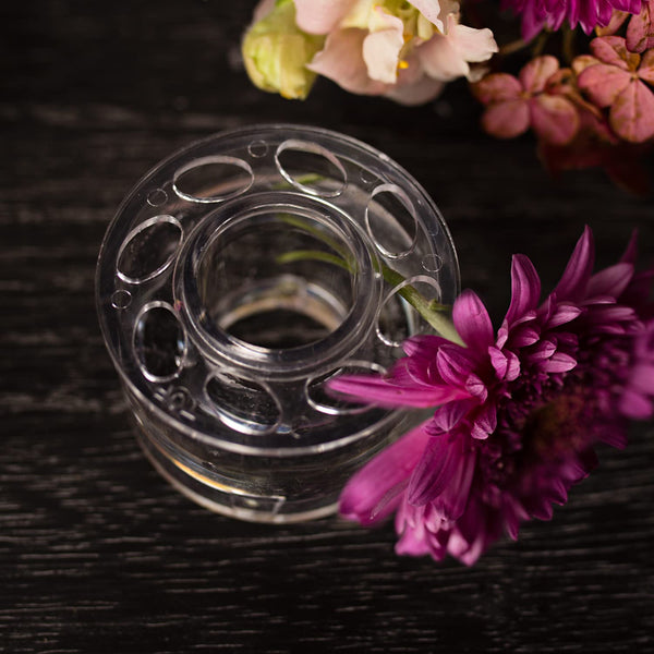 Candle Ring Vases for Taper Candles with Flower Frog Holes
