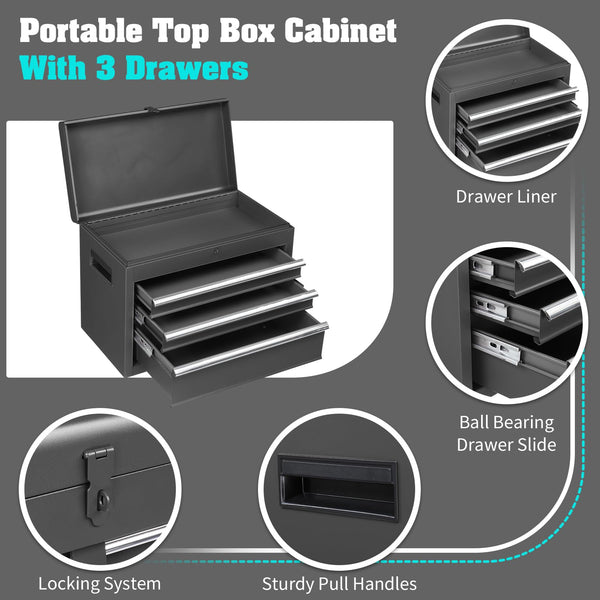 4-Drawer Rolling Tool Chest with Wheels & Lock