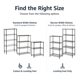 4-Shelf Adjustable Heavy Duty Steel Wire Rack