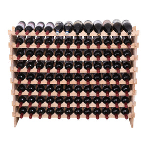 Wooden 96-Bottle Modular Wine Rack