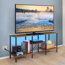 TV Stand with LED Lights & Power Outlets – 3-Tier Entertainment Center for 50" TVs