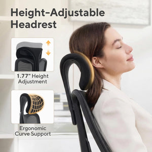Fluido Ergonomic High Back Mesh Office Chair with Adjustable Lumbar Support & 3D Armrests