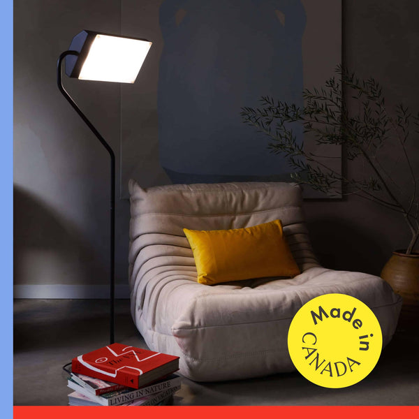 10,000 Lux Bright Light Therapy Floor Lamp - Black