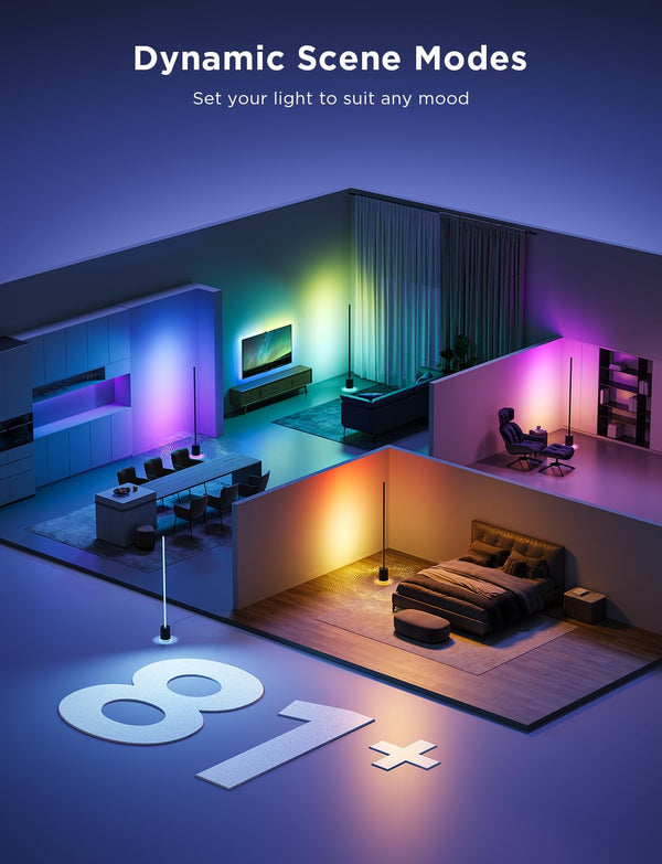 Smart LED Floor Lamp with Bluetooth Speaker