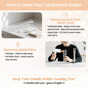 Glass Hurricane Candle Holders for Pillar & Taper Candles