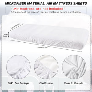 Kids Air Mattress Fitted Sheets – Toddler Inflatable Bed Sheet Set