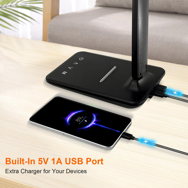 LED Desk Lamp with USB Charging Port