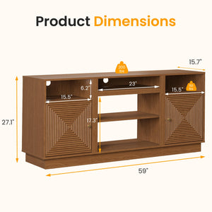 Mid-Century Modern TV Stand with Storage