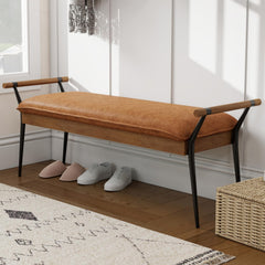 Rectangle Ottoman Bench with Arms
