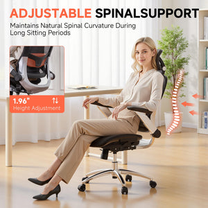 Ergonomic High-Back Mesh Office Chair with Flip-Up Arms